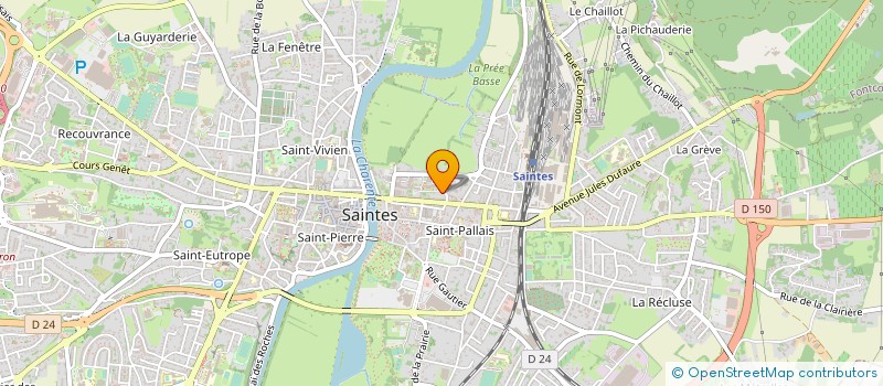 localisation de l'entreprise I.D.E.  SAINTES