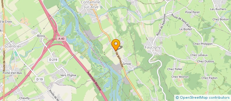 localisation de l'entreprise I.D.E.E.  CONTAMINE-SUR-ARVE