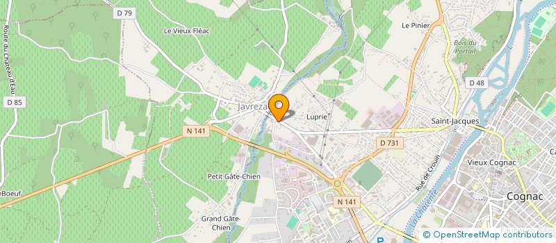 localisation de l'entreprise I.D.F. INFORMATIQUE à COGNAC