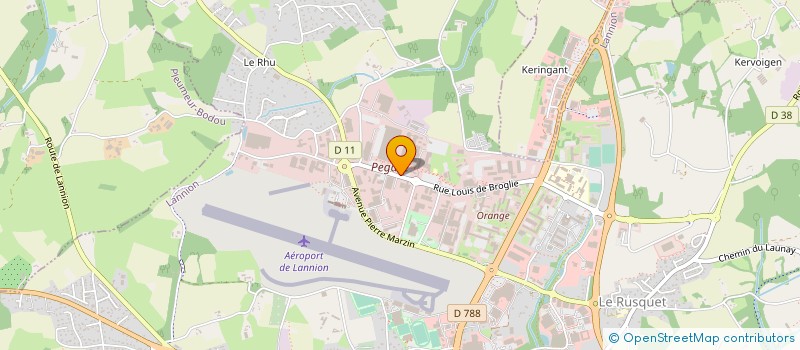 localisation de l'entreprise I.D.I.L. (INGENIERIE, DEVELOPPEMENT, INSTRUMENTATION, LASER) à LANNION