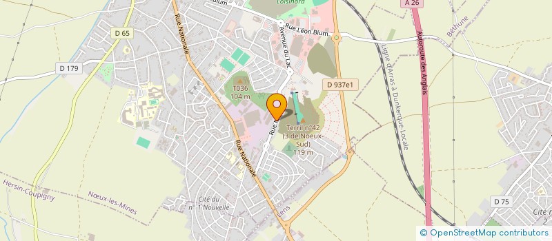 localisation de l'entreprise I.D. PEINTURES à NOEUX LES MINES