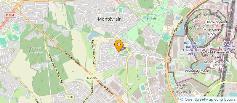 localisation de l'entreprise I-DARLING  MONTEVRAIN