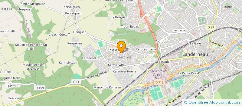 localisation de l'entreprise I.DEFISC à LANDERNEAU