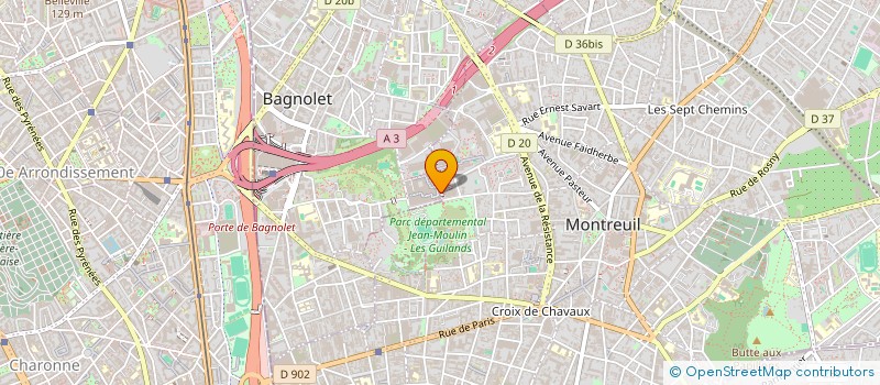 localisation de l'entreprise I.E.G.A-93 à BAGNOLET