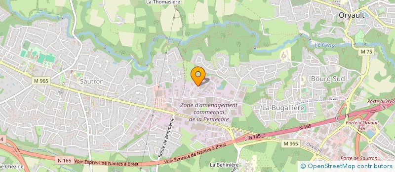 localisation de l'entreprise I.ENERGIE 44 à ORVAULT