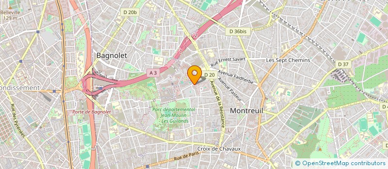 localisation de l'entreprise I.H. à MONTREUIL