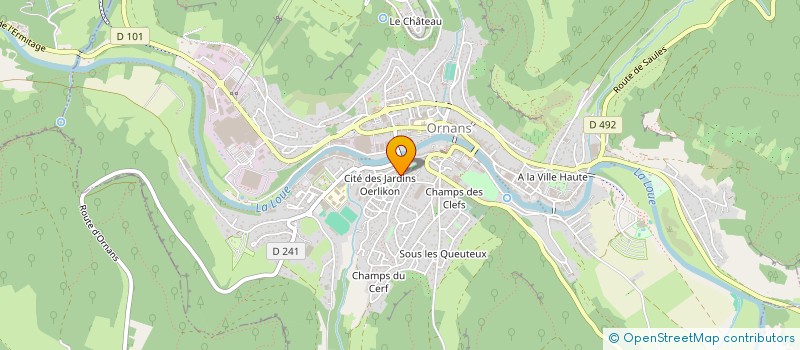 localisation de l'entreprise I.LINK à ORNANS