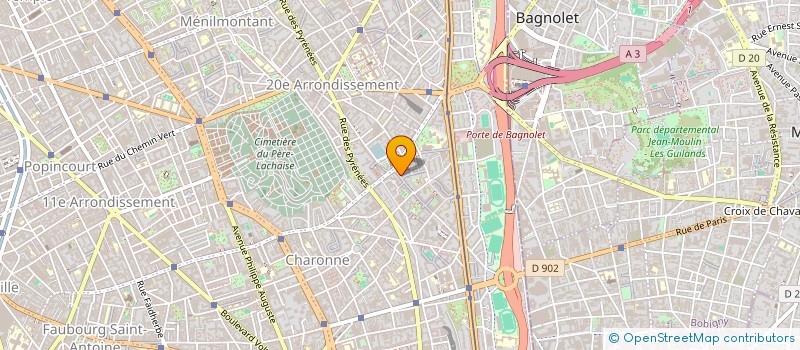 localisation de l'entreprise I.M.P à PARIS
