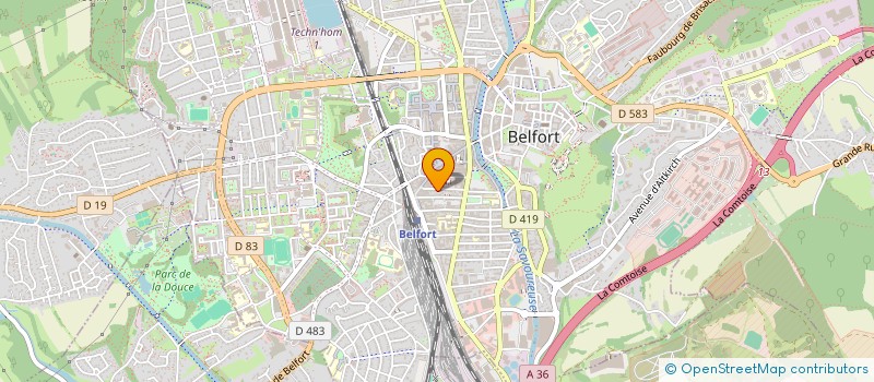 localisation de l'entreprise I P 1  BELFORT