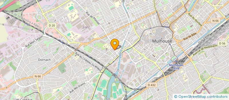 localisation de l'entreprise I.P.F.  MULHOUSE