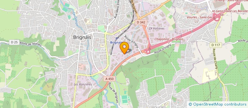 localisation de l'entreprise I.P.F. ISOLATION PEINTURE FACADE  BRIGNAIS