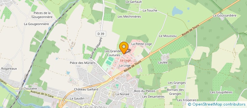 localisation de l'entreprise I.P.G. à AZAY-LE-RIDEAU