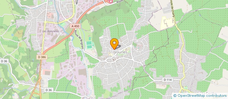 localisation de l'entreprise I.P.L.F.  VOURLES