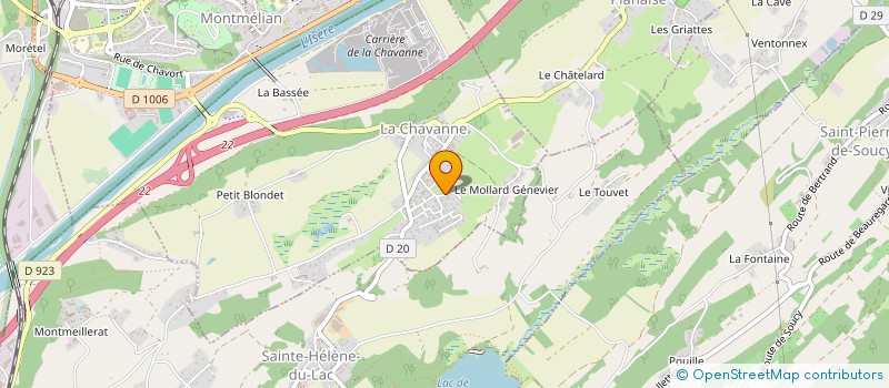 localisation de l'entreprise I.P.M.  LA CHAVANNE