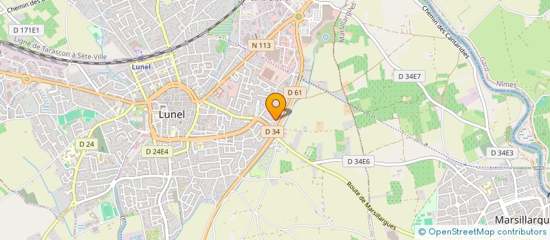 localisation de l'entreprise I.P.S.  LUNEL