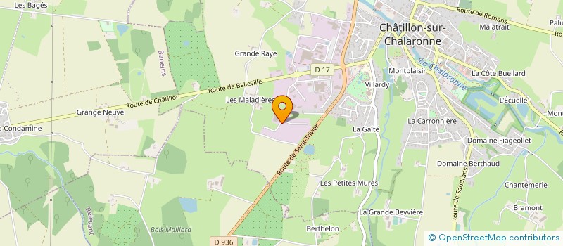 localisation de l'entreprise I.P.S. (INSTALLATION PLOMBERIE SERVICE) à CHATILLON-SUR-CHALARONNE