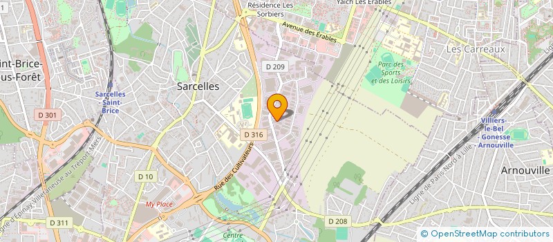 localisation de l'entreprise I PIECES STAINS  SARCELLES