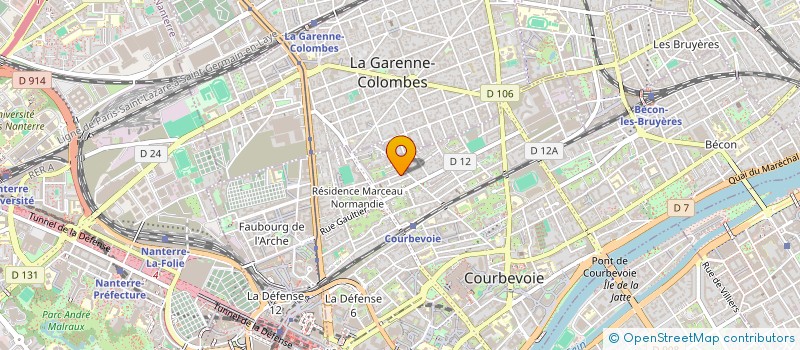 localisation de l'entreprise I PROD à COURBEVOIE
