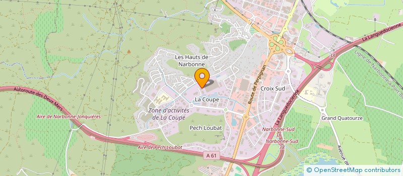 localisation de l'entreprise I.R.C.  NARBONNE