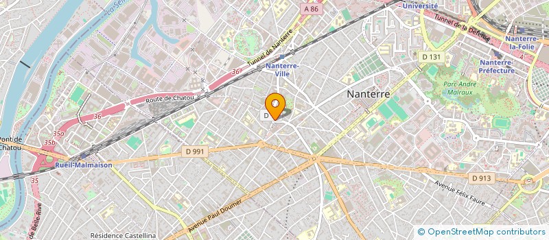 localisation de l'entreprise I.R.C. DIFFUSION à NANTERRE