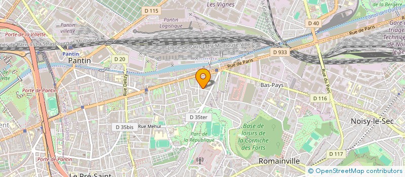 localisation de l'entreprise I.R.O.S  PANTIN