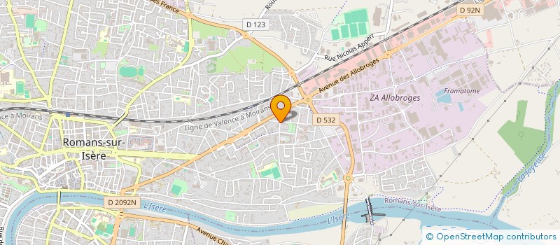 localisation de l'entreprise I.S BATIMENT  ROMANS-SUR-ISERE