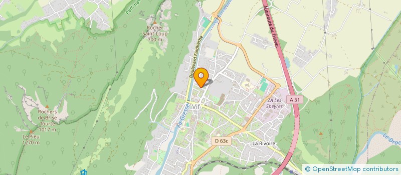 localisation de l'entreprise I.S.E. 38  VIF