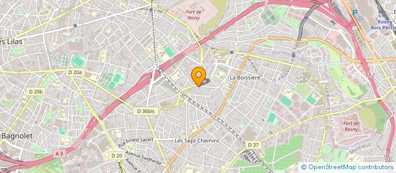 localisation de l'entreprise I.S.H.I à MONTREUIL