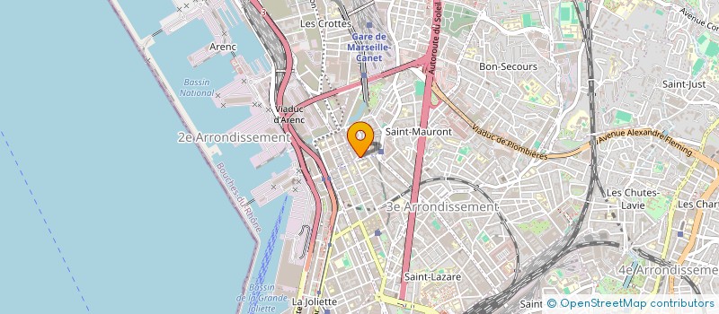 localisation de l'entreprise I.T.P.CONSTRUCTION  MARSEILLE