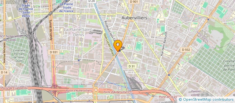 localisation de l'entreprise I-TEKS  AUBERVILLIERS