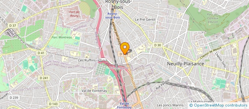 localisation de l'entreprise I&Y IMMO à ROSNY-SOUS-BOIS