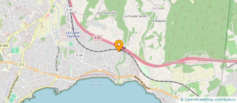 localisation de l'entreprise I254 à LA CIOTAT