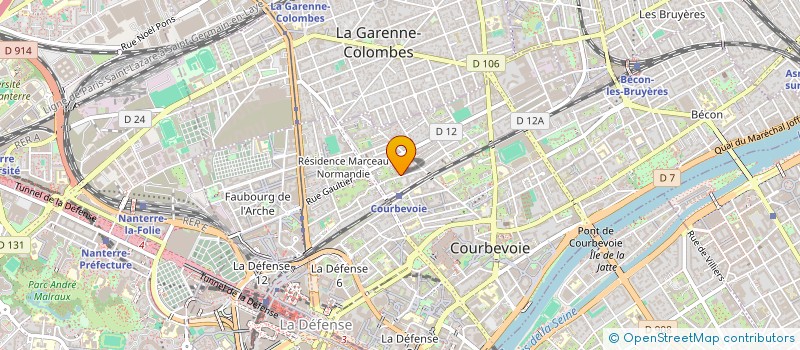 localisation de l'entreprise I2AR à COURBEVOIE
