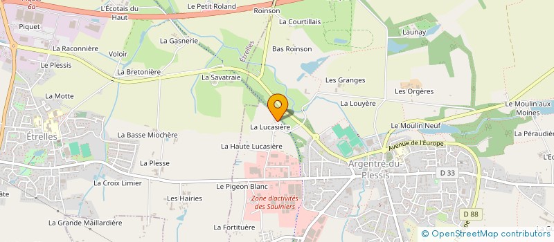 localisation de l'entreprise I2C  ARGENTRE-DU-PLESSIS