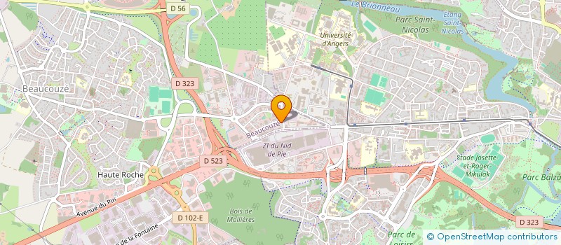 localisation de l'entreprise I2D CONSEILS à BEAUCOUZE