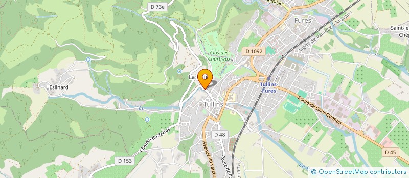 localisation de l'entreprise I2E ELECTRICITE  TULLINS