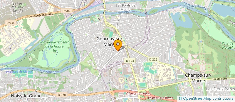 localisation de l'entreprise I2H CONSULTING à GOURNAY-SUR-MARNE
