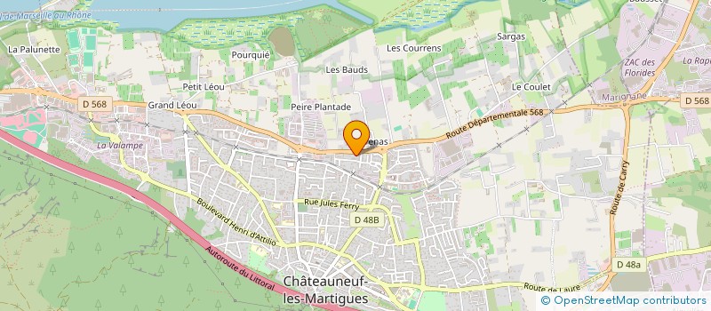 localisation de l'entreprise I2J CONSTRUCTION  CHATEAUNEUF-LES-MARTIGUES