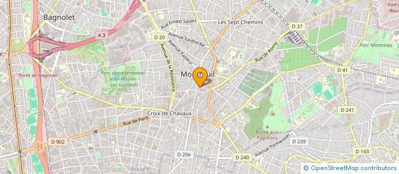 localisation de l'entreprise I2M OPTIQUE à MONTREUIL