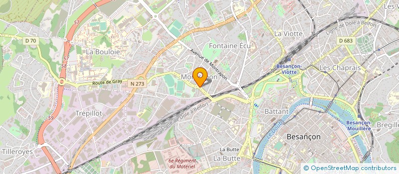 localisation de l'entreprise I2RPROD à BESANCON
