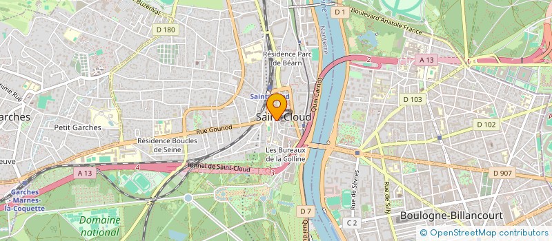 localisation de l'entreprise I3 CONSEIL à SAINT-CLOUD