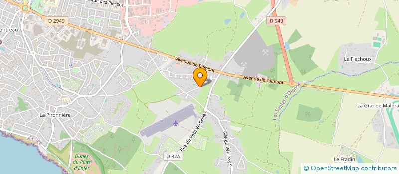 localisation de l'entreprise I3COM  LES SABLES D'OLONNE