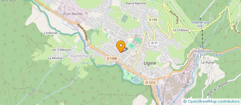 localisation de l'entreprise I3E  UGINE