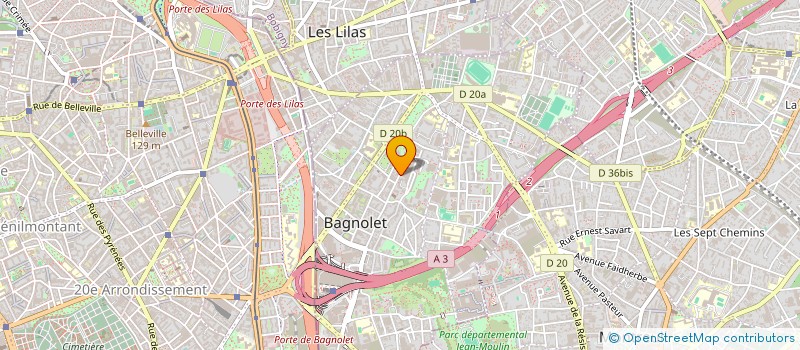 localisation de l'entreprise I3F à BAGNOLET