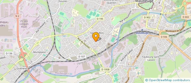 localisation de l'entreprise IA DIFFUSION  MAUBEUGE