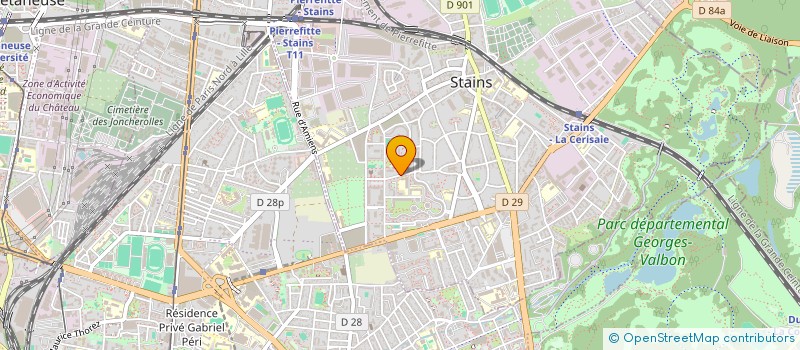 localisation de l'entreprise IAB NEGOCE  STAINS