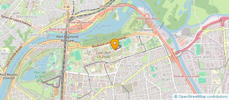 localisation de l'entreprise IACES - LYON (INTERNATIONAL ASSOCIATION OF CIVIL ENGINEERING STUDENTS - LYON)  VILLEURBANNE