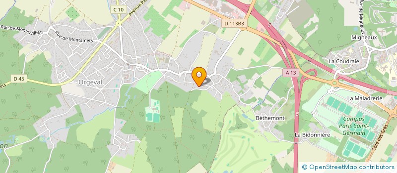 localisation de l'entreprise IAMSEC  ORGEVAL