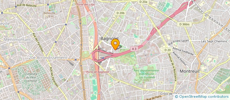 localisation de l'entreprise IASOMED à BAGNOLET