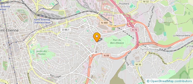 localisation de l'entreprise IB ARCHITECTE  SAINT-ETIENNE